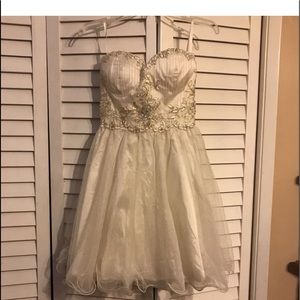 Cocktail length ivory Dress